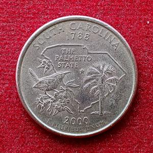 United States (USA) 1/4 Dollar "Washington Quarter" South Carolina 2000 Coin