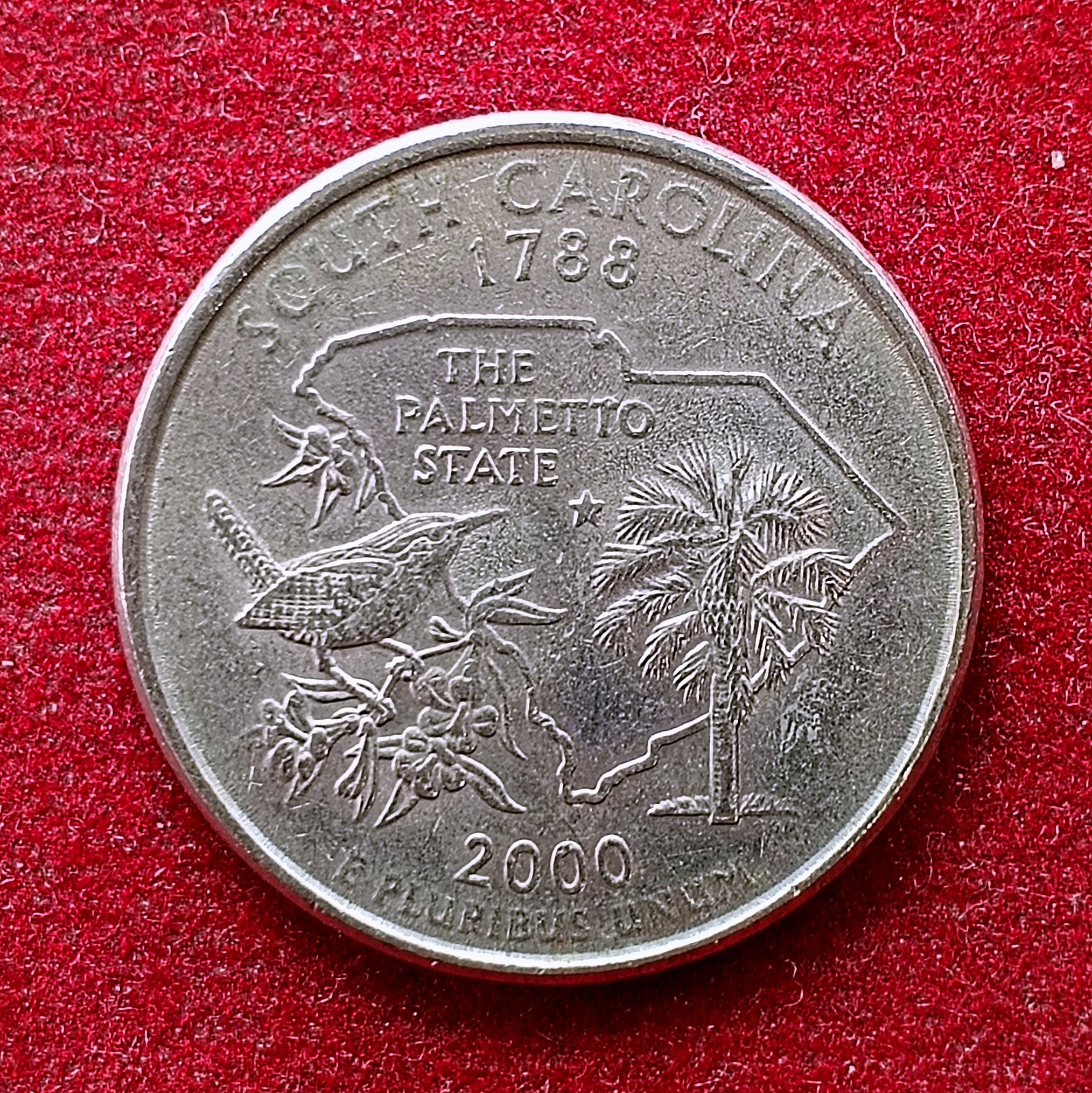 United States (USA) 1/4 Dollar "Washington Quarter" South Carolina 2000 Coin