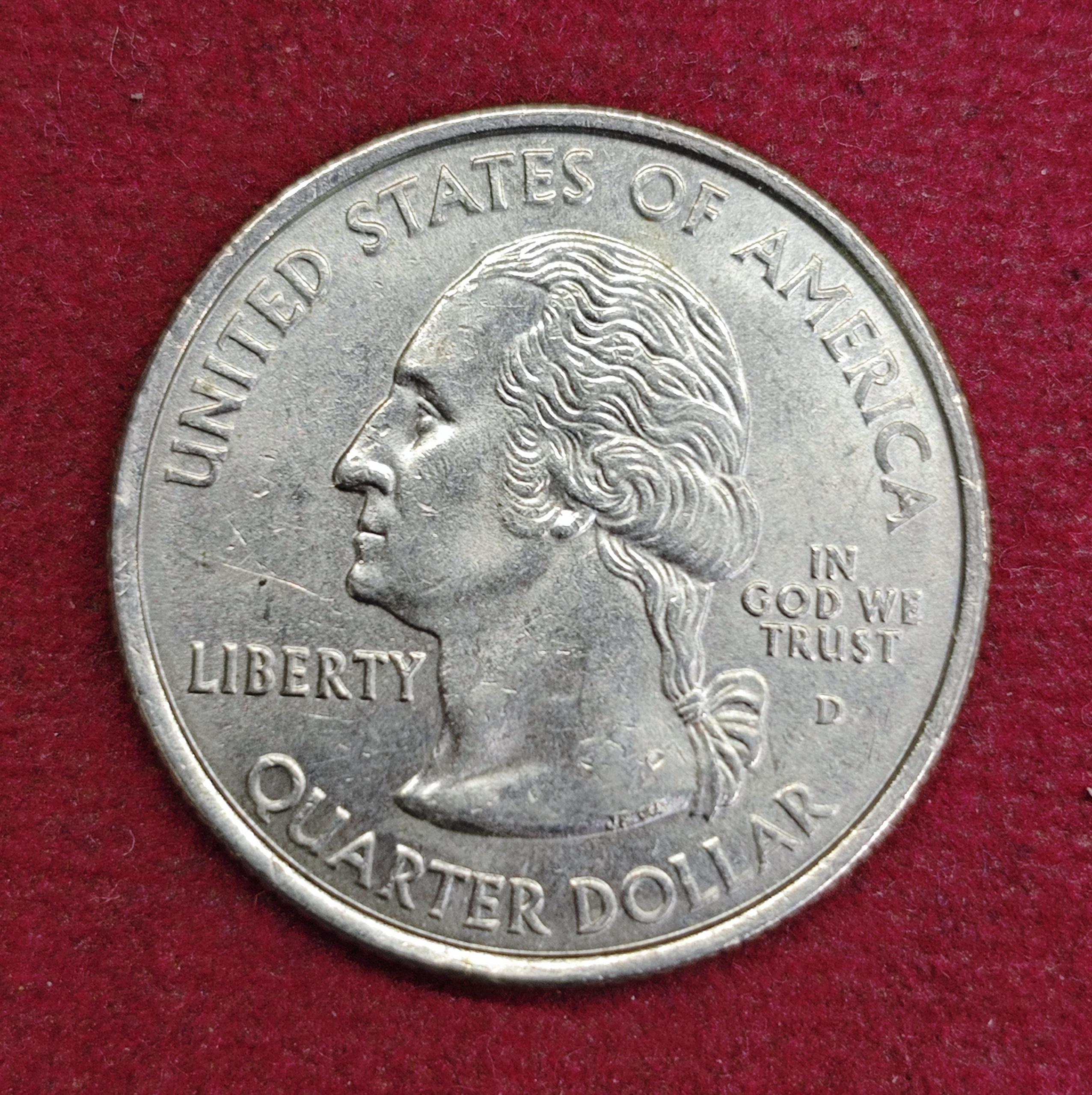 United States (USA) 1/4 Dollar Washington Quarter Utah 2007 Coin   (D - Mint of Denver)