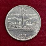 United States (USA) 1/4 Dollar Washington Quarter Utah 2007 Coin   (D - Mint of Denver)