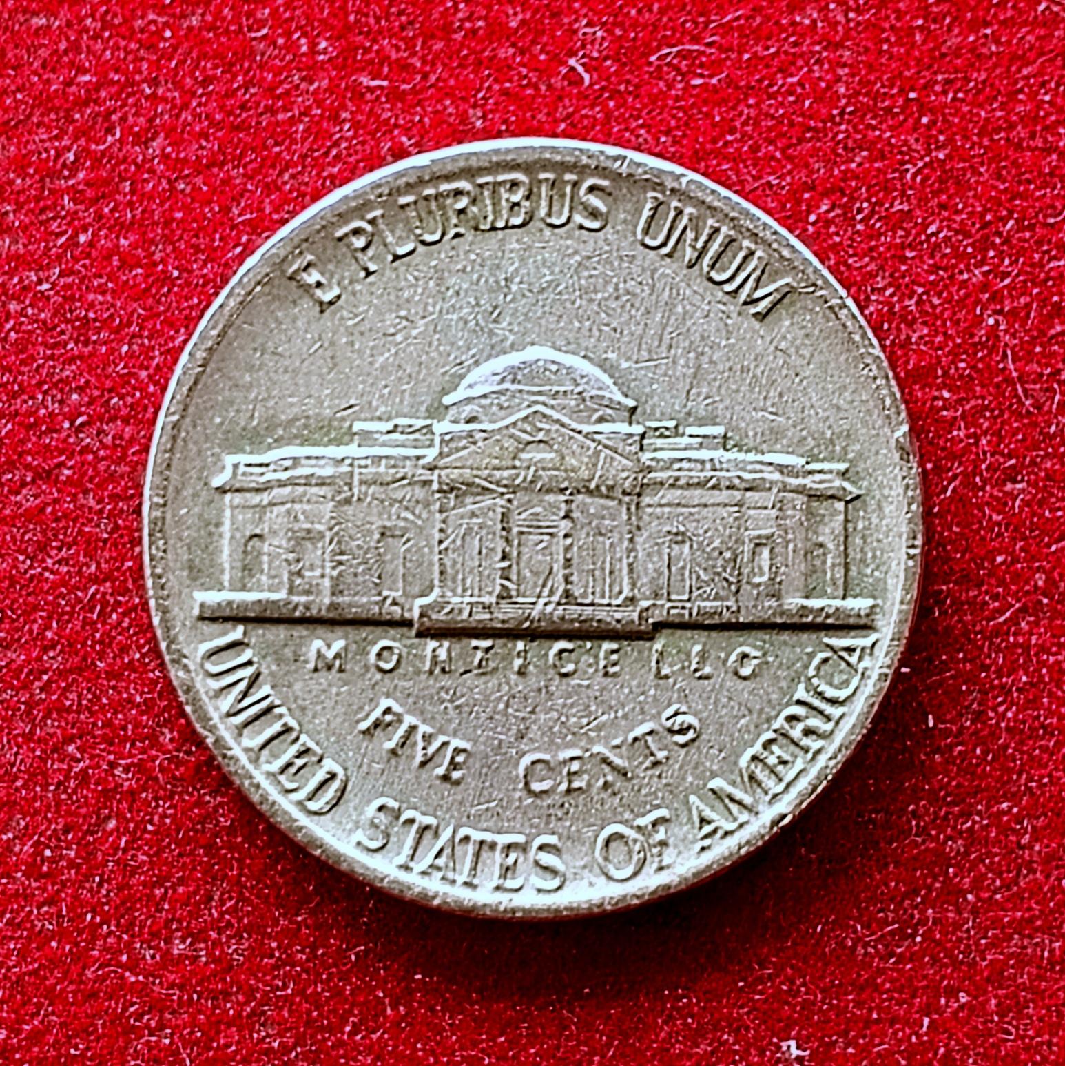 United States (USA) 5 Cents Jefferson Nickel 1985 Coin