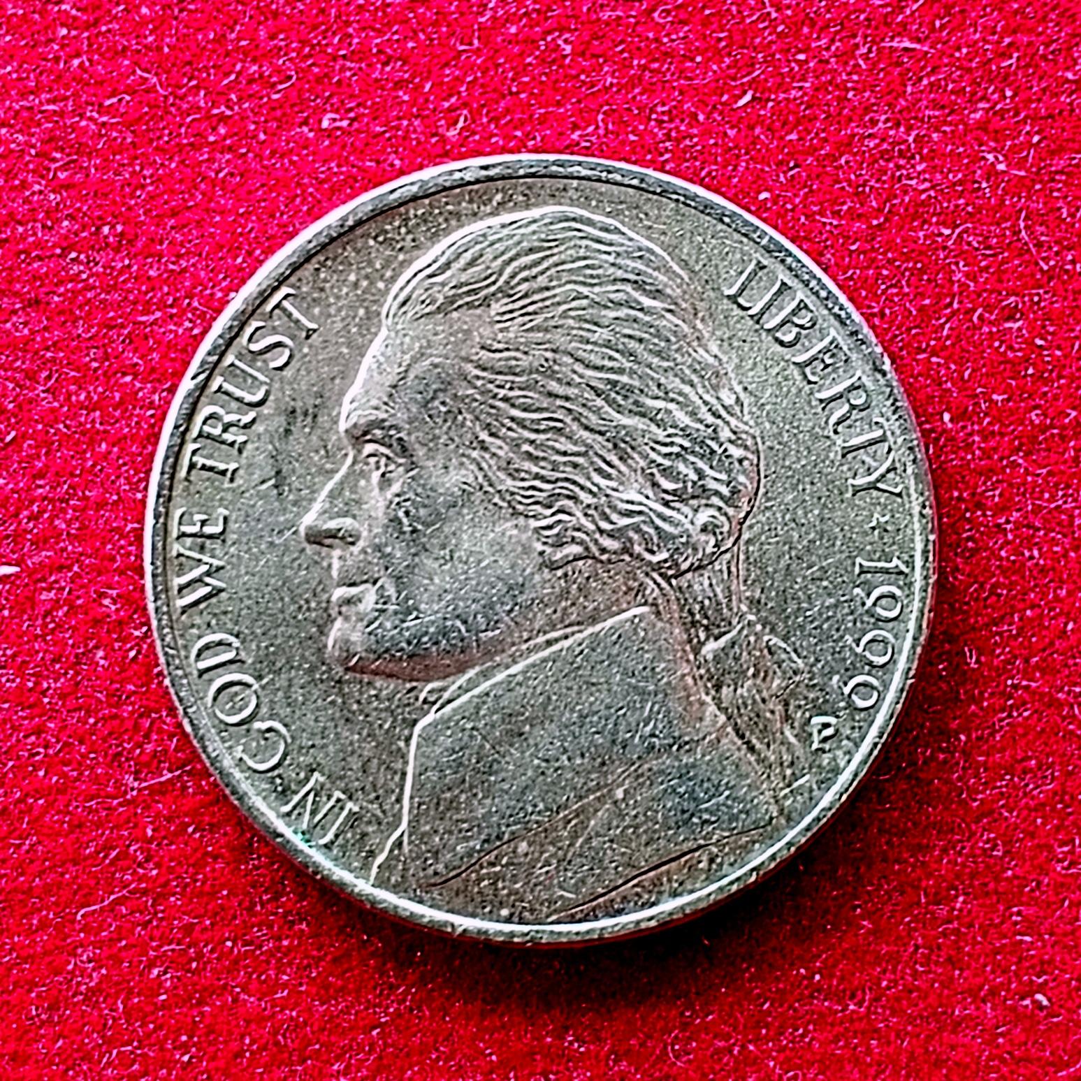 United States (USA) 5 Cents Jefferson Nickel 1999 Coin