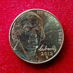 United States (USA) 5 Cents "Jefferson Nickel"  Return to Monticello 2012 Coin