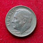 United States(USA) 1 Dime Roosevelt Dime 1965 Coin