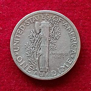 United States (USA) 1 Dime “Mercury Dime” 1944 Silver Coin