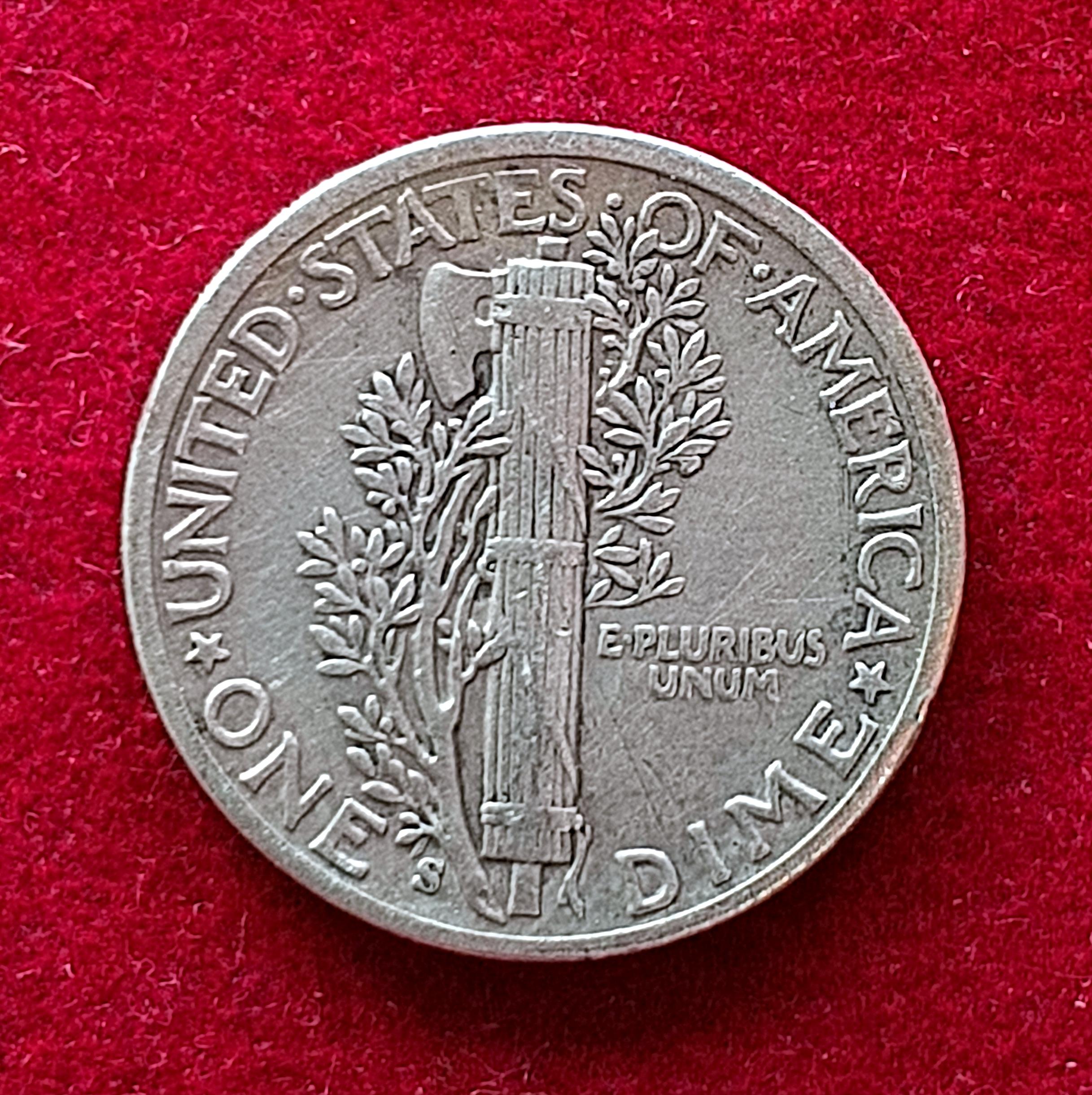 United States (USA) 1 Dime “Mercury Dime” 1944 Silver Coin