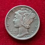 United States (USA) 1 Dime “Mercury Dime” 1944 Silver Coin