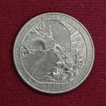 USA 1/4  Dollar ''Washington Quarter'' Blue Ridge Parkway, North Carolina 2015 Coin