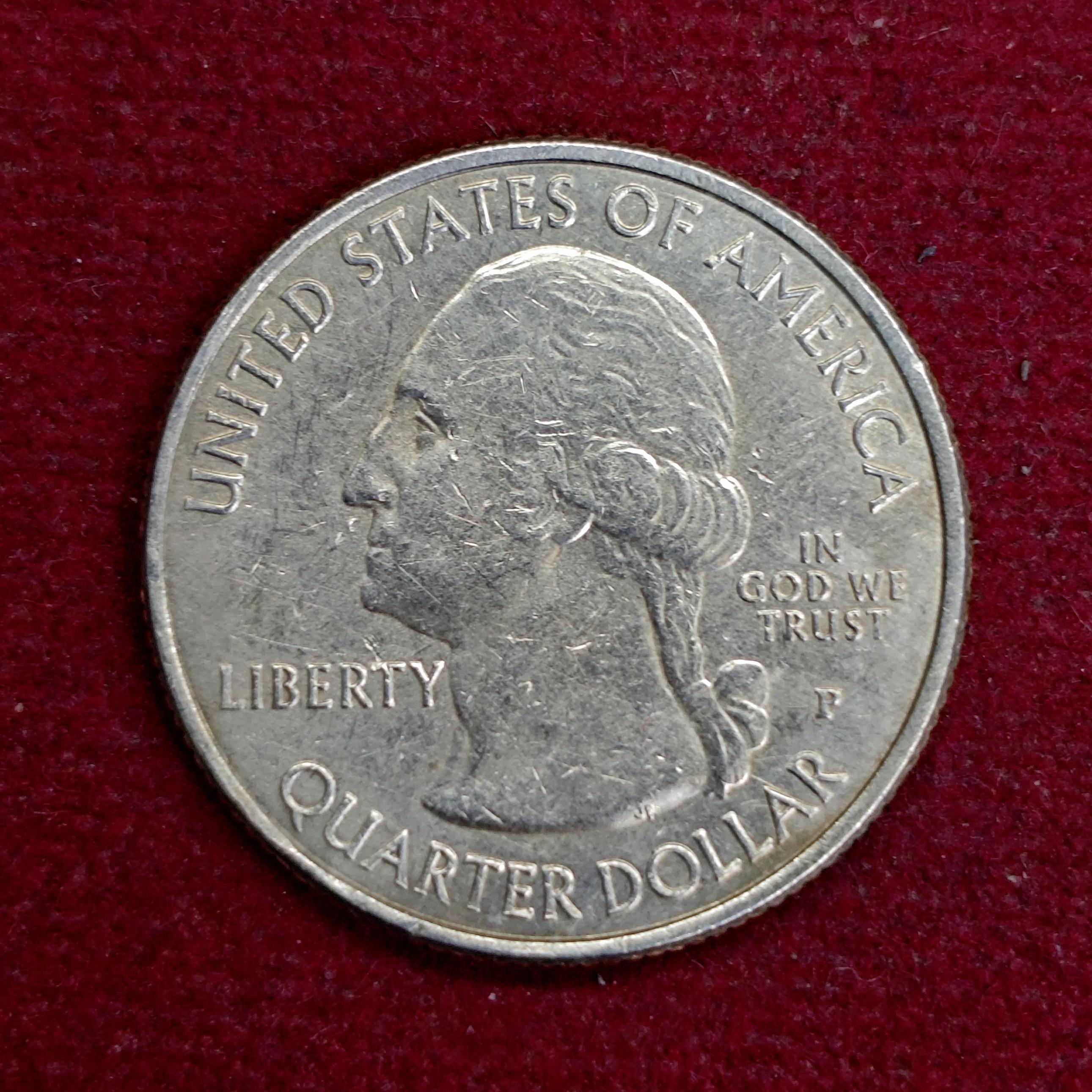 USA 1/4  Dollar ''Washington Quarter'' Blue Ridge Parkway, North Carolina 2015 Coin