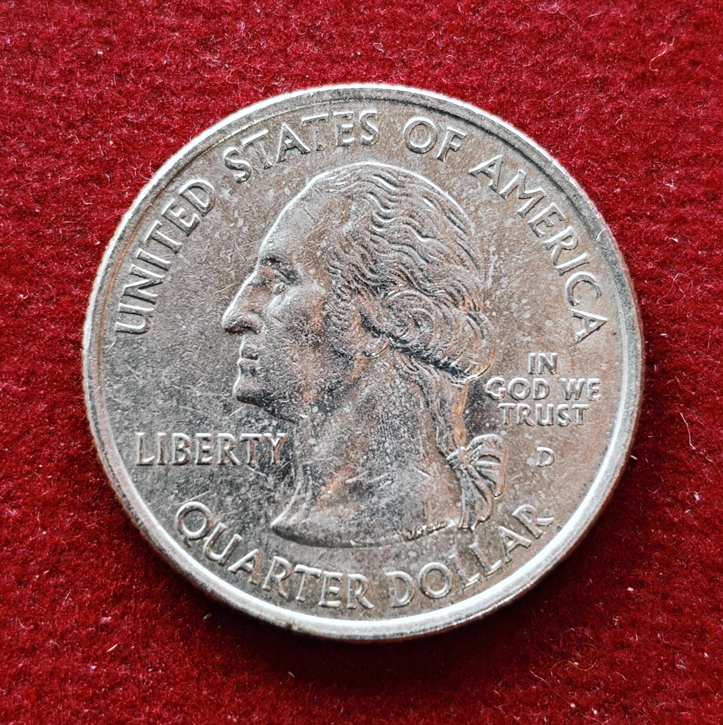 USA 1/4 Dollar Washington Quarter Vermont 2001 Coin  (D - Mint of Denver)
