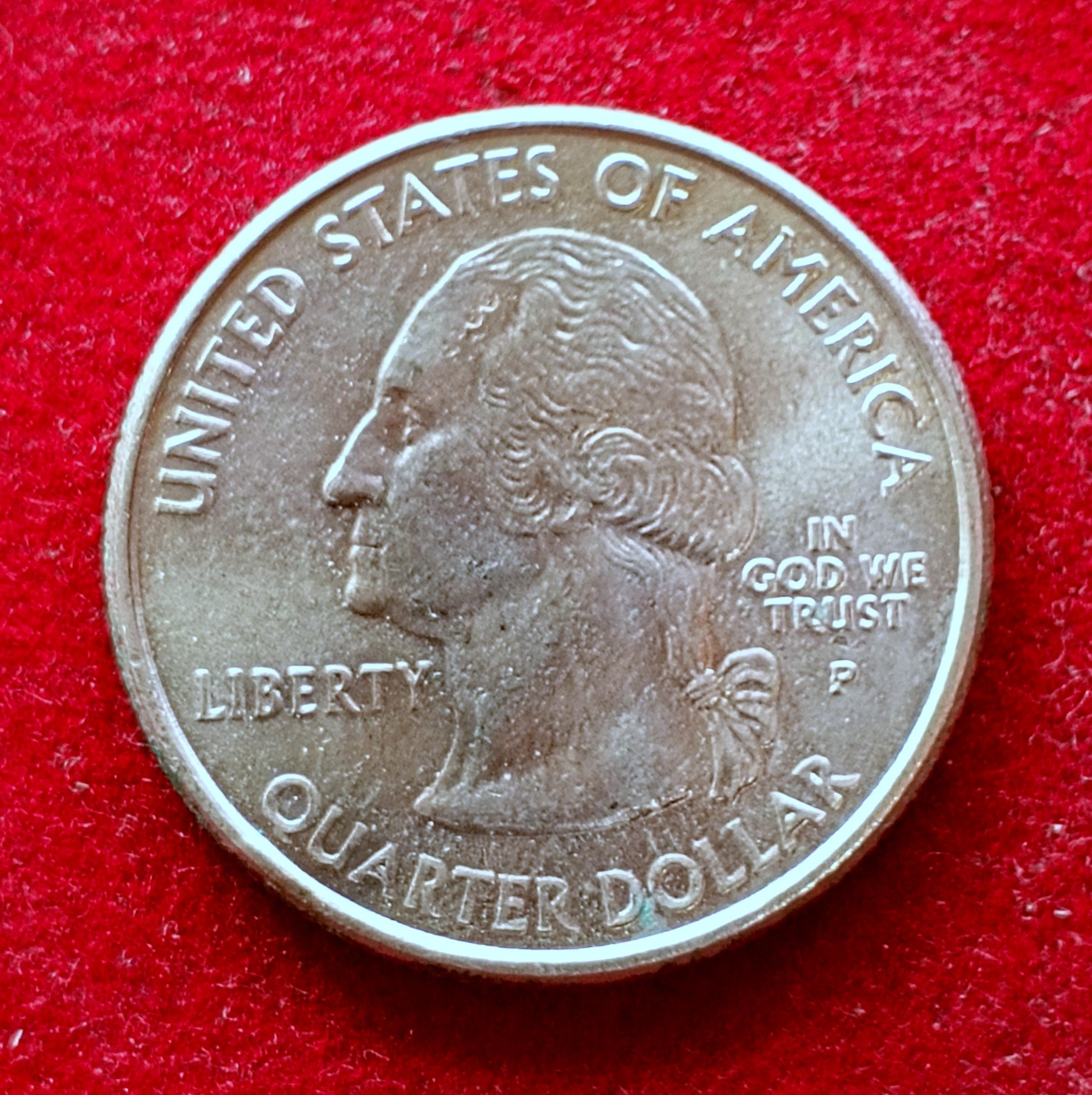 USA 1/4 Dollar Washington Quarter Vermont 2001 Coin (P - Mint of Philadelphia)