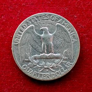 USA 1/4 Dollar "Washington Silver Quarter" 1952 Coin