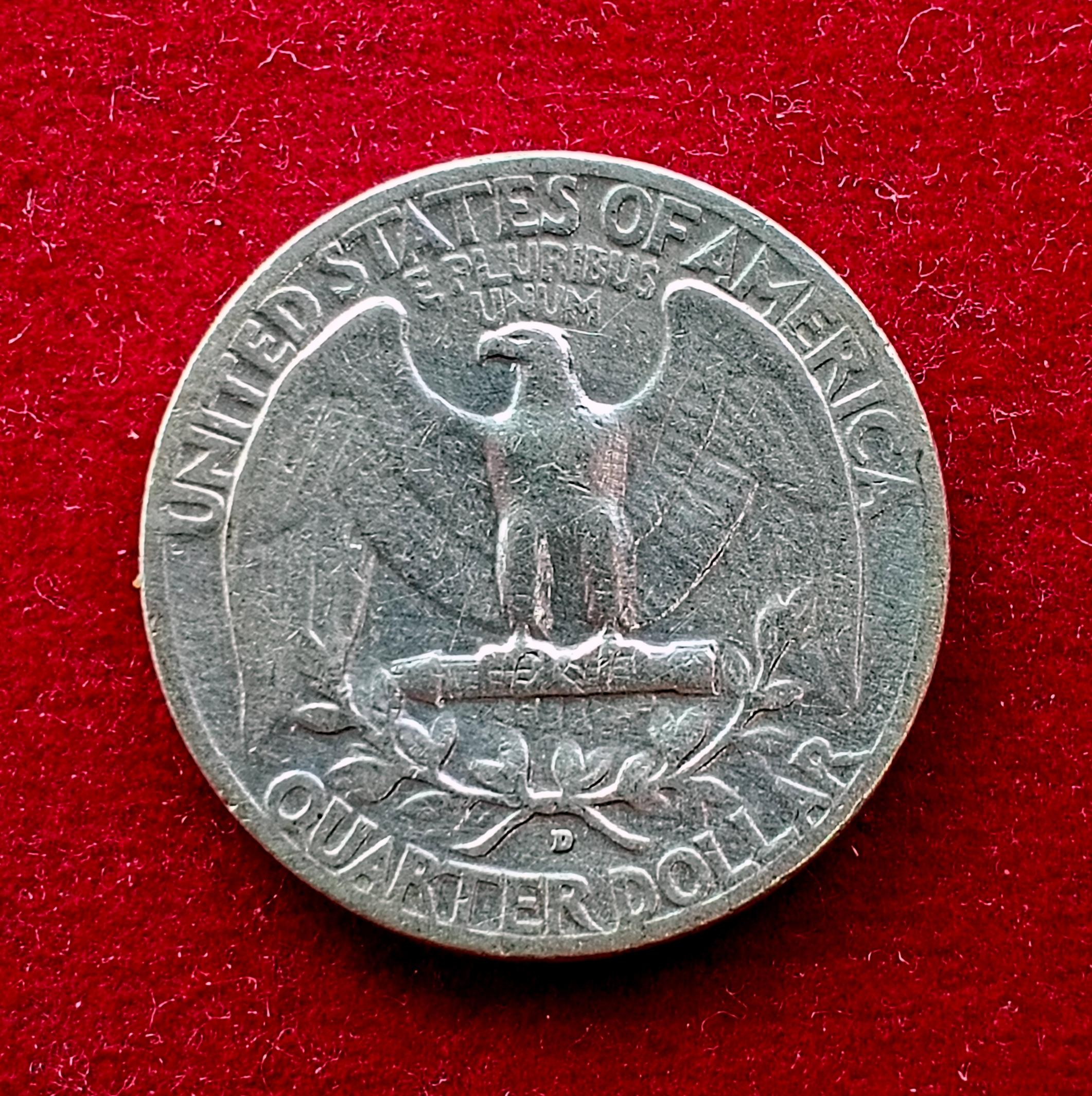 USA 1/4 Dollar "Washington Silver Quarter" 1952 Coin