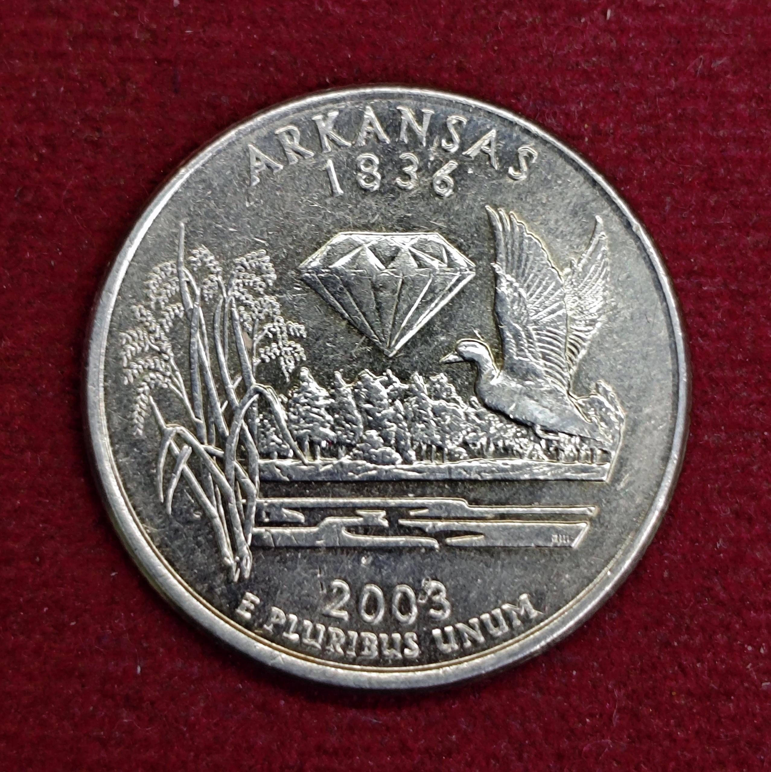 USA ( United States) 1/4  Dollar "Washington Quarter" Arkansas 2003 Coin