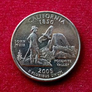 USA ( United States) 1/4 Dollar "Washington Quarter California 2005 Coin