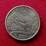 USA ( United States) 1/4 Dollar "Washington Quarter  Colorado  2006  Coin (D - Mint of Denver)