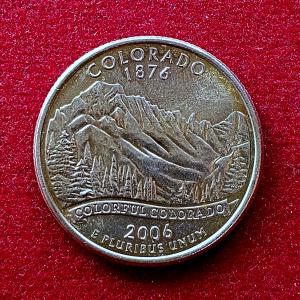 USA ( United States) 1/4 Dollar "Washington Quarter  Colorado  2006  Coin (D - Mint of Denver)