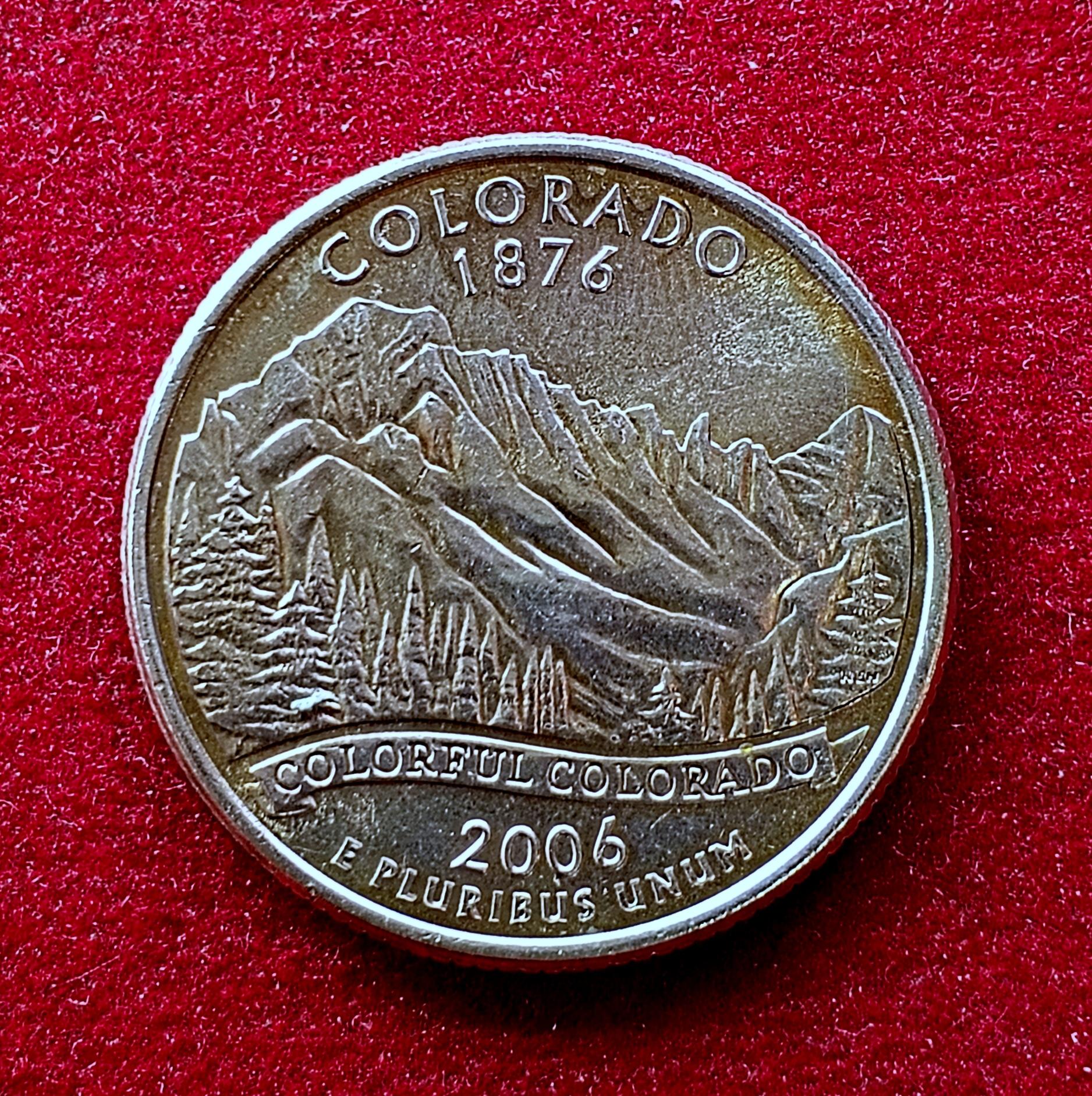 USA ( United States) 1/4 Dollar "Washington Quarter  Colorado  2006  Coin (D - Mint of Denver)