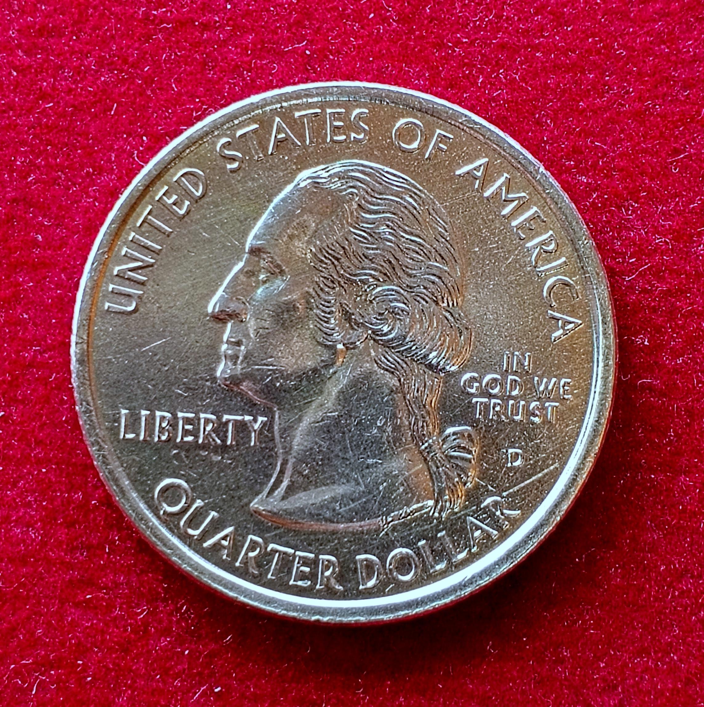 USA ( United States) 1/4  Dollar "Washington Quarter"  Delaware 1999 Coin (D - Mint of Denver)