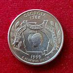 USA ( United States) 1/4  Dollar "Washington Quarter" Georgia 1999 Coin