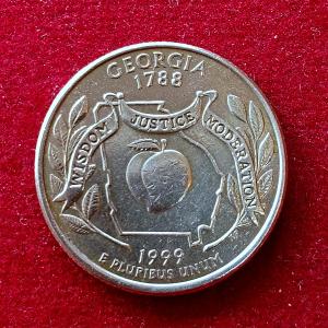 USA ( United States) 1/4  Dollar "Washington Quarter" Georgia 1999 Coin