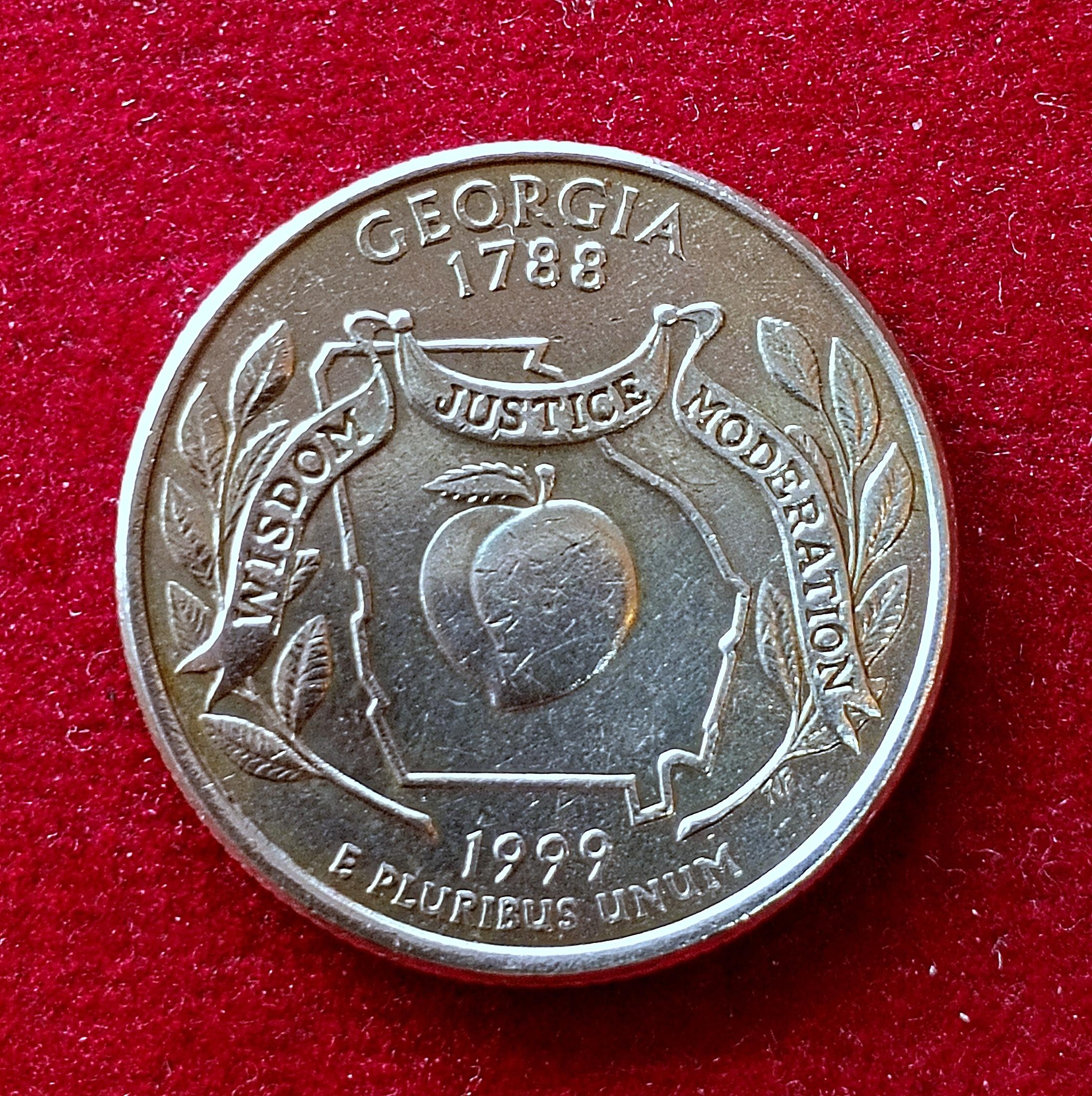 USA ( United States) 1/4  Dollar "Washington Quarter" Georgia 1999 Coin