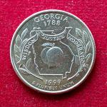 USA ( United States) 1/4  Dollar "Washington Quarter" Georgia 1999 Coin
