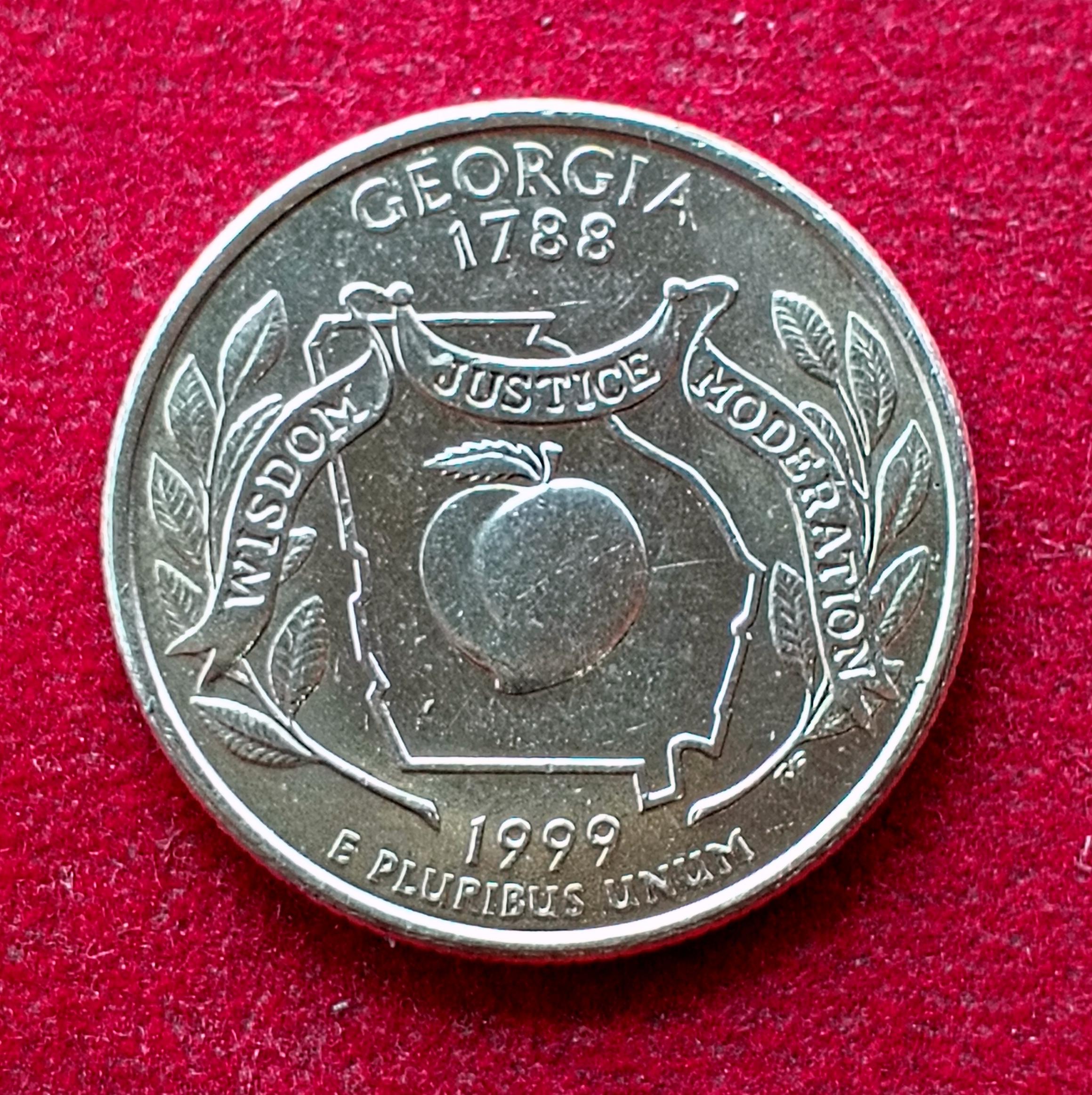 USA ( United States) 1/4  Dollar "Washington Quarter" Georgia 1999 Coin
