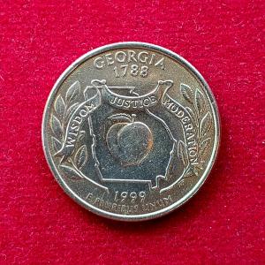 USA ( United States) 1/4  Dollar "Washington Quarter"  Georgia 1999 Coin