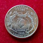 USA ( United States) 1/4  Dollar "Washington Quarter"  Georgia 1999 Coin D (Mint of Denver)