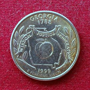 USA ( United States) 1/4  Dollar "Washington Quarter"  Georgia 1999 Coin D (Mint of Denver)