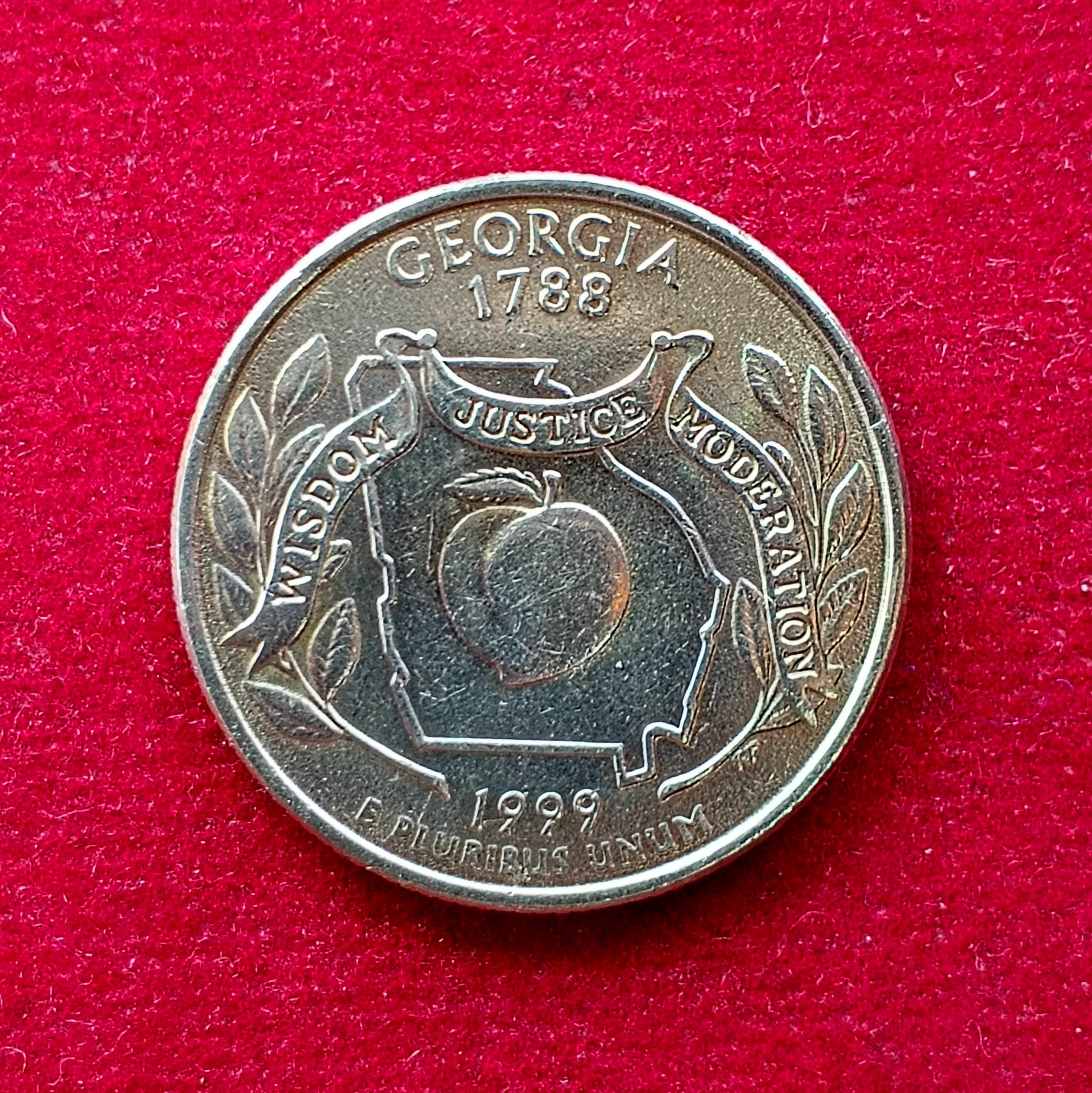 USA ( United States) 1/4  Dollar "Washington Quarter"  Georgia 1999 Coin