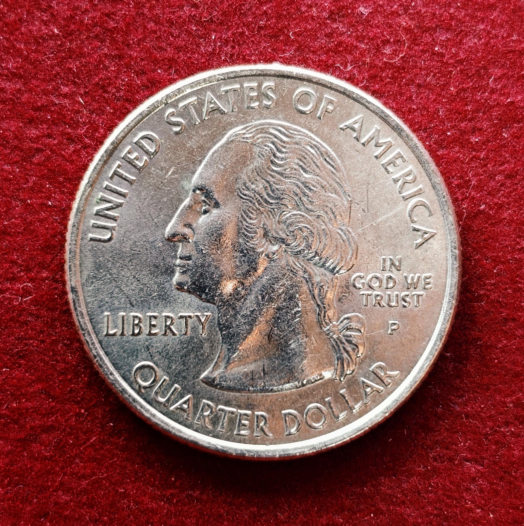 USA ( United States) 1/4 Dollar "Washington Quarter  Louisiana State  2002 Coin (P - Mint of Philadelphia)