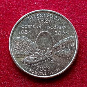 USA  (United States) 1/4  Dollar "Washington Quarter" Missouri 2003 Coin (P - Mint of Philadelphia)