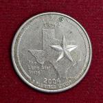 USA ( United States) 1/4 Dollar "Washington Quarter" Texas 2004 Coin