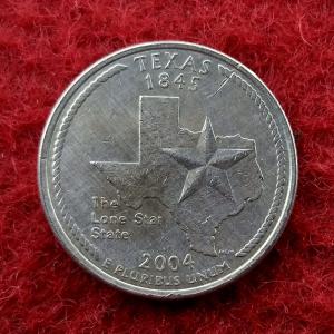 USA ( United States) 1/4 Dollar "Washington Quarter" Texas 2004 Coin (D - Mint of Denver)