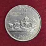 USA ( United States) 1/4  Dollar "Washington Quarter" Virginia 2000 Coin