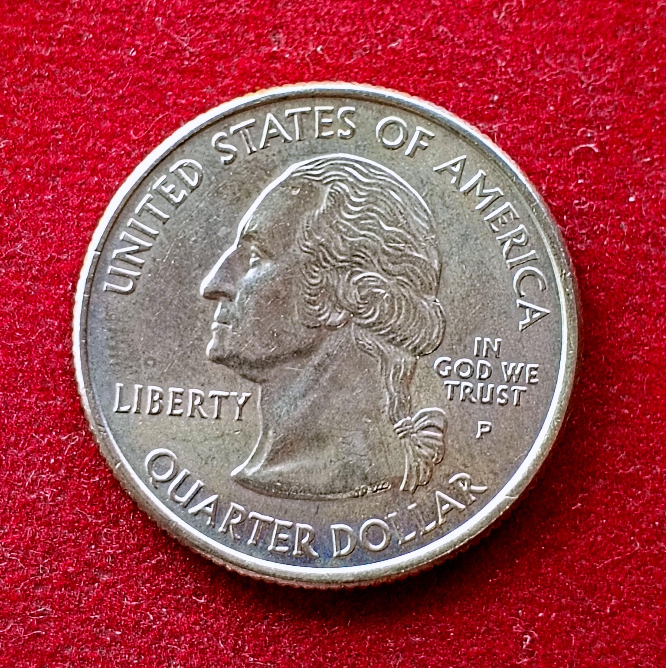 USA (United States) 1/4 Dollar Washington Quarter  West Virginia 2005 Coin  P (Mint of Philadelphia)