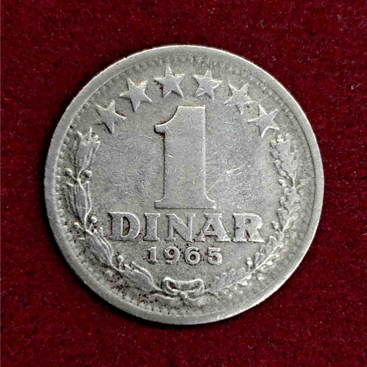 Yugoslavia 1 Dinar 1965 Coin