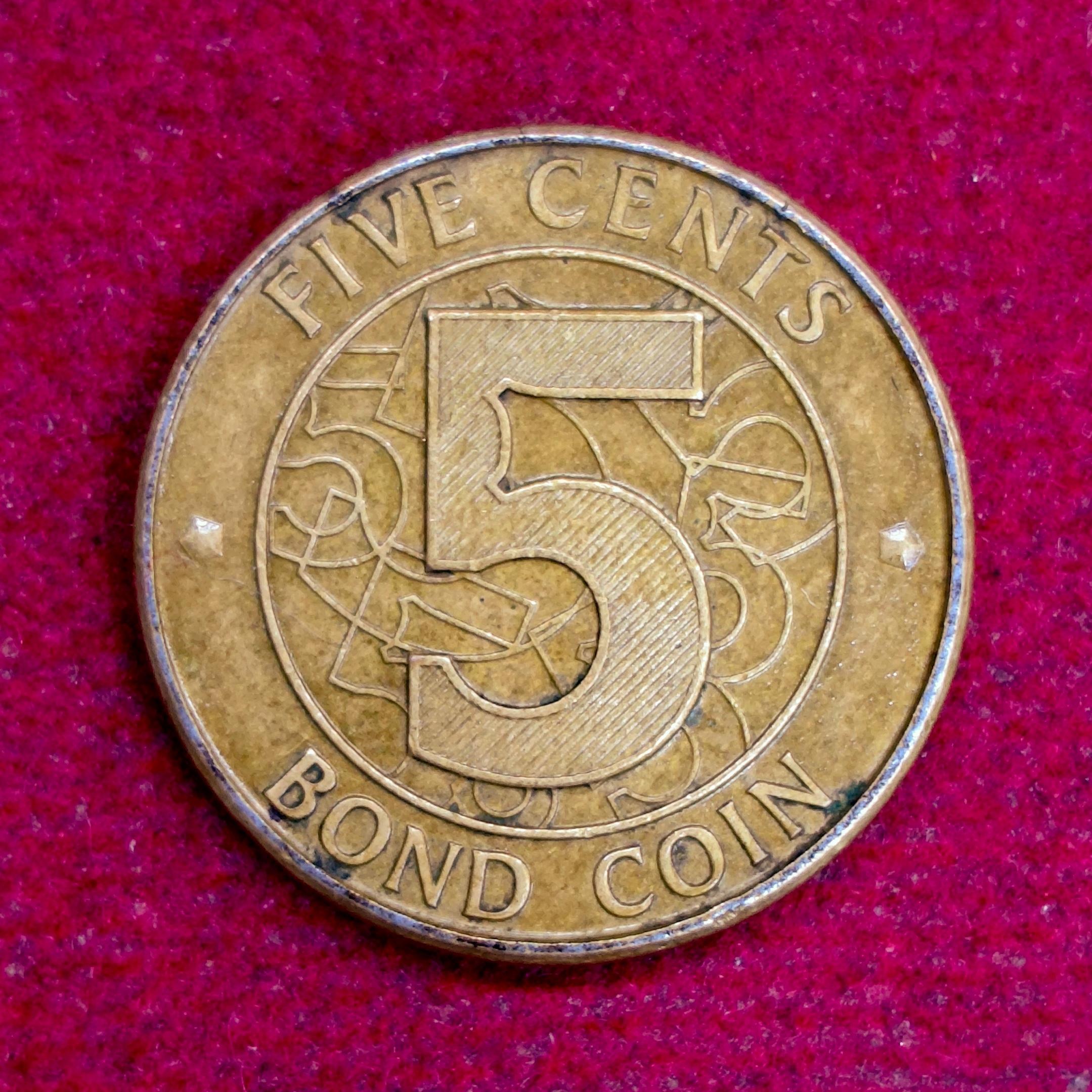 Zimbabwe 5 Cents 2014 Bond Coin