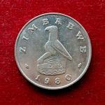 Zimbabwe 50 Cents 1980 Coin