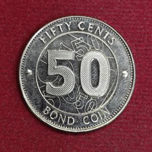 Zimbabwe 50 Cents Bond Coin 2014 Coin