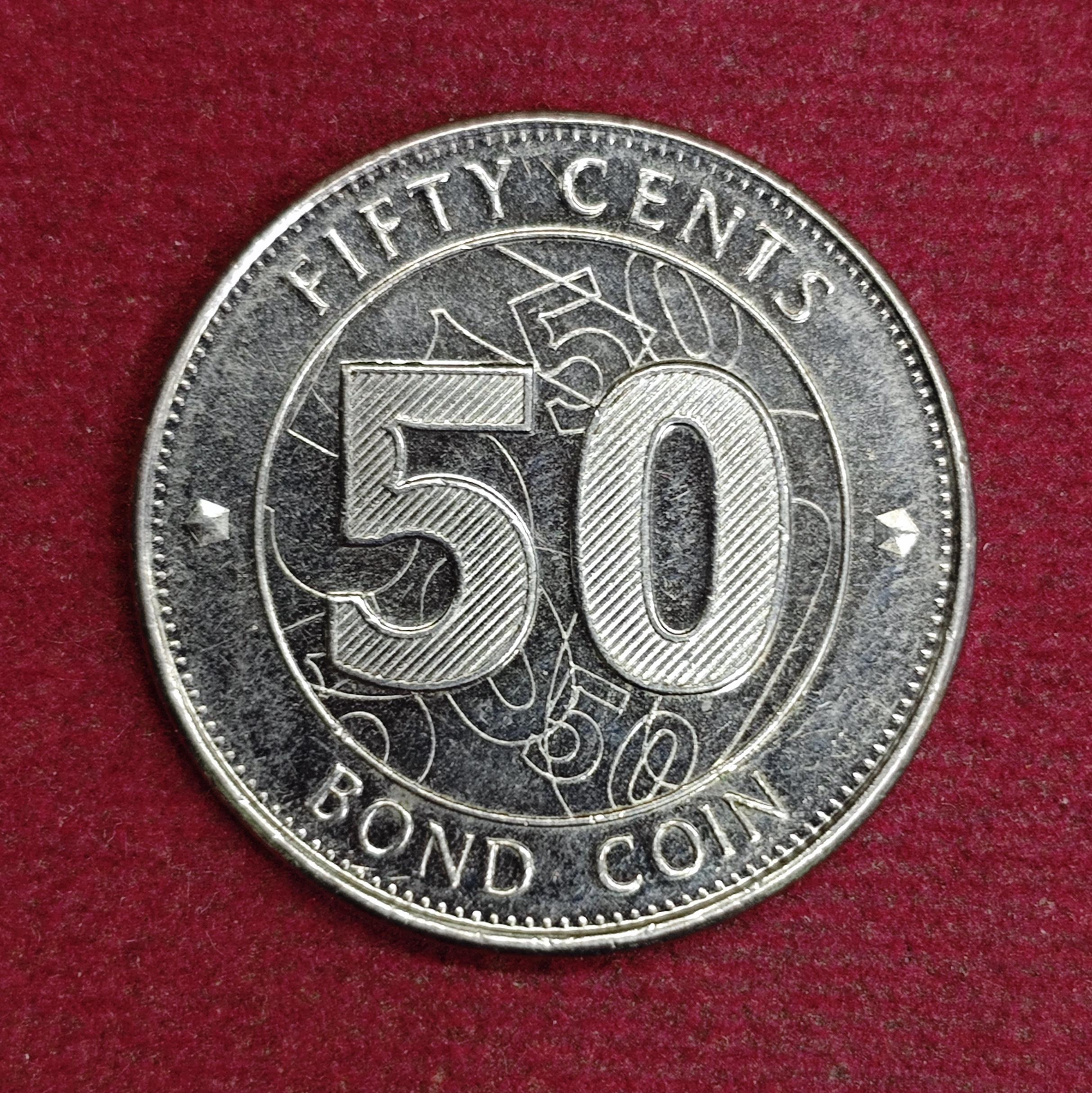 Zimbabwe 50 Cents Bond Coin 2014 Coin
