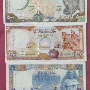 Syria set of 5 different banknotes